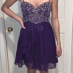 Dave & Johnny Purple Dress